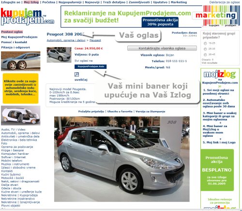 Oglas iz Izloga prikazan na KupujemProdajem.com&trade;