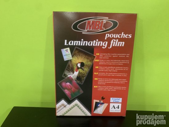 Folija za plastifikaciju papira plastifikator A4 80mic 100k