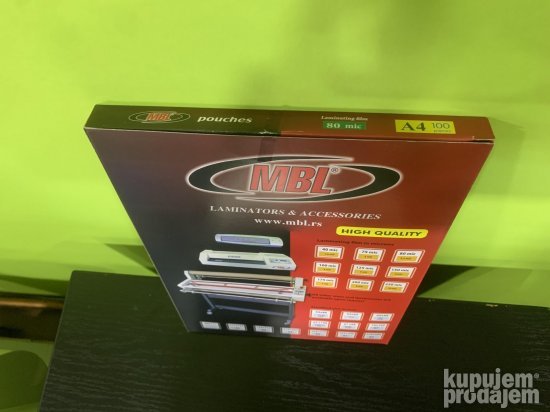 Folija za plastifikaciju papira plastifikator A4 80mic 100k