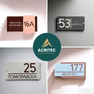 Akrilni kućni brojevi -Moderni dizajn - Brza izrada 24h