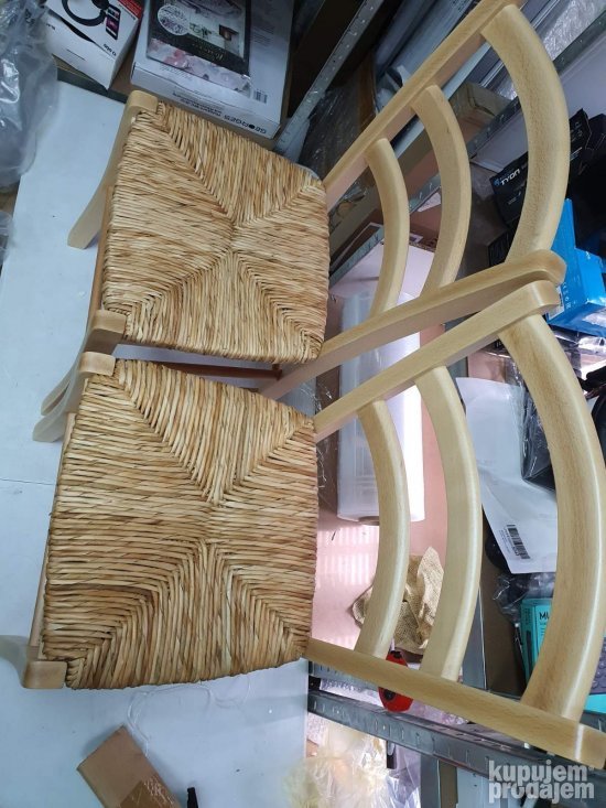 Set 2 Bastenske Stolice od Bukovog Drveta do120kg- Wooden