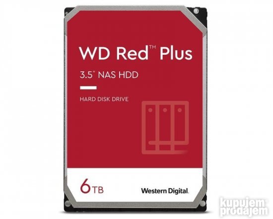 WD 6TB 3.5" SATA III 128MB WD60EFZX Red Plus