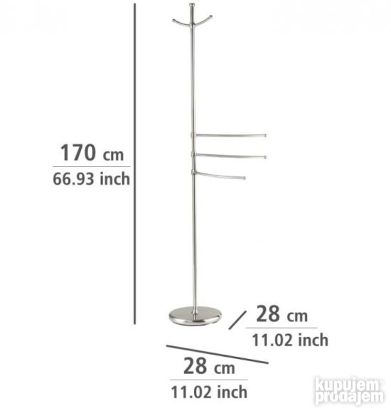 Stalak za peskire i Odecu 28x170x28cm-Wenko