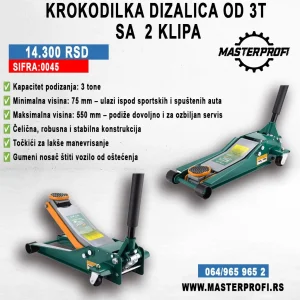 Krokodilka (dizalica) 3 tone dva klipa 1 GODINA GARACIJA