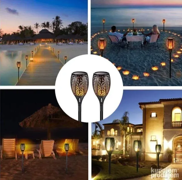 SOLARNA baklja  baštenska LED srednja h=58cm/SET 2 kom=1.800