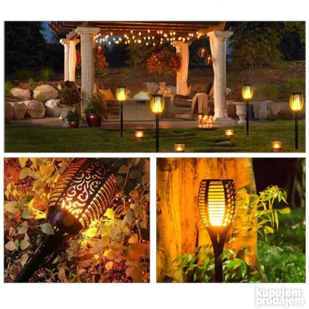 SOLARNA baklja  baštenska LED srednja h=58cm/SET 2 kom=1.800