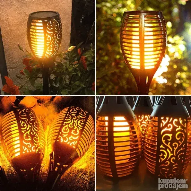 SOLARNA baklja  baštenska LED srednja h=58cm/SET 2 kom=1.800