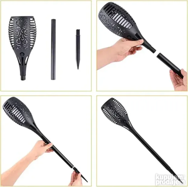 SOLARNA baklja  baštenska LED srednja h=58cm/SET 2 kom=1.800