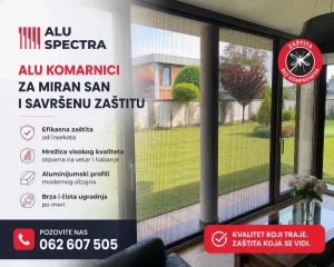 Komarnici Pančevo.plisa, rolo i fiksni modeli Alu-Spectra