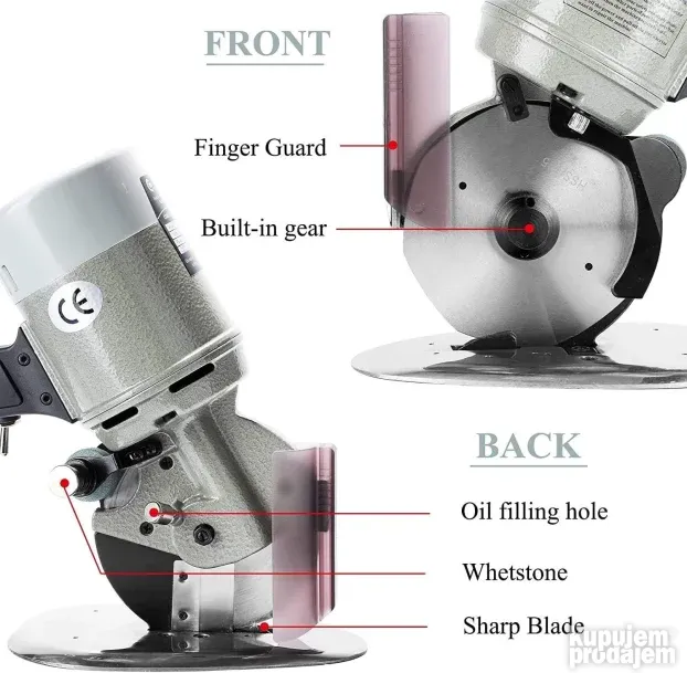 C Gold Wall YJ-125A Električni rotacioni noz za tkanine