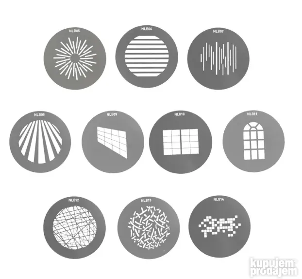 NANLITE BM Bowens Projection Attachment Gobo Set 1 (10 kom)