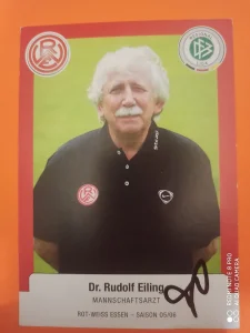 Autogram dr Rudolf Eiling fudbal