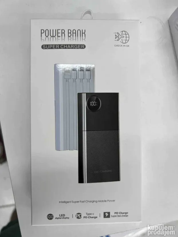 Eksterna Baterija 4u1 SUPER BRZI Power Bank 20000 mAh