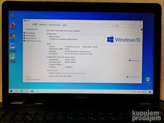 Laptop HP Pavilion CQ62 T3300 @2.00GHz RAM 4GB 250GB 15.6"