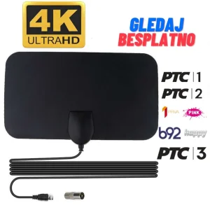 Sobna digitalna antena za besplatne TV kanale 4K HDTV