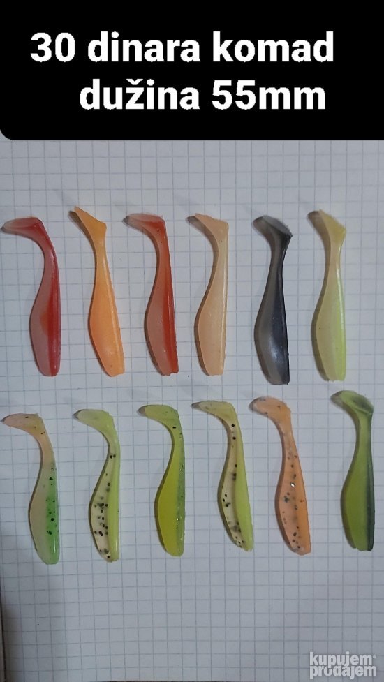 novi silikonski mamci pešovi šedovi tvisteri 20,30,40din