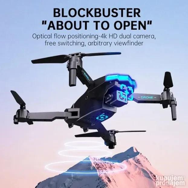 Sklopljivi dron sa 4K HD dual kamerama, WiFi FPV