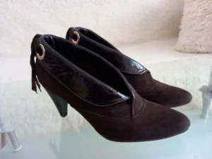 PAAR unikat braon mašne cipele PRIRODNA KOŽA 37/24cm
