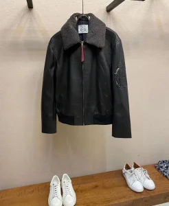 LOEWE bomber leather jacket