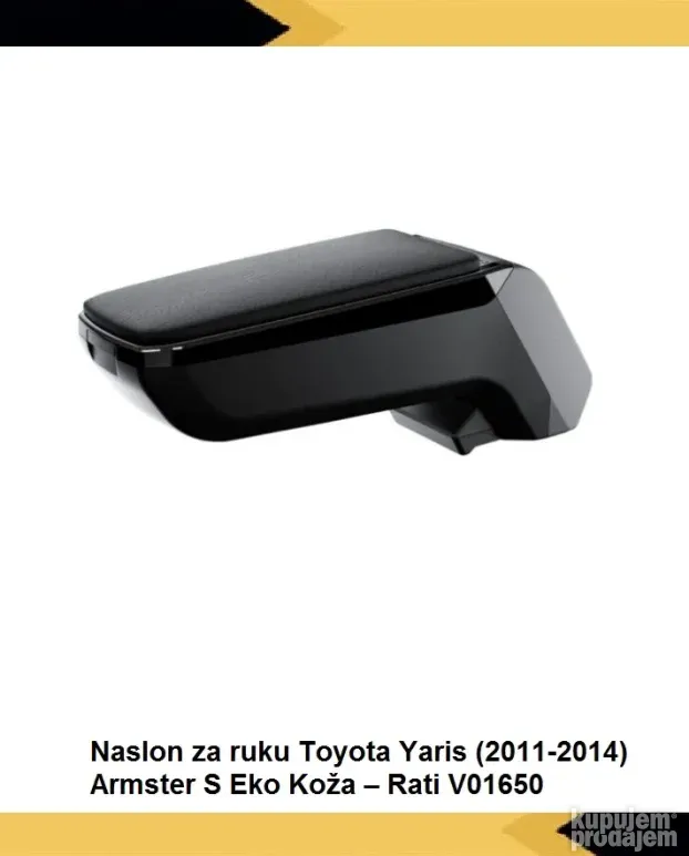 rati ARMSTER S ARMREST Compatibile con Toyota Yaris 2011-2014 [Fabric, Black