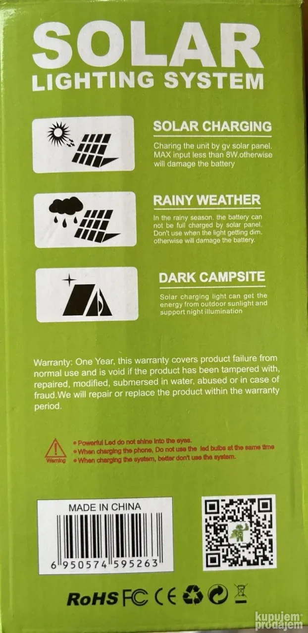 Led solarno osvetljenje komplet za objekte bez struje