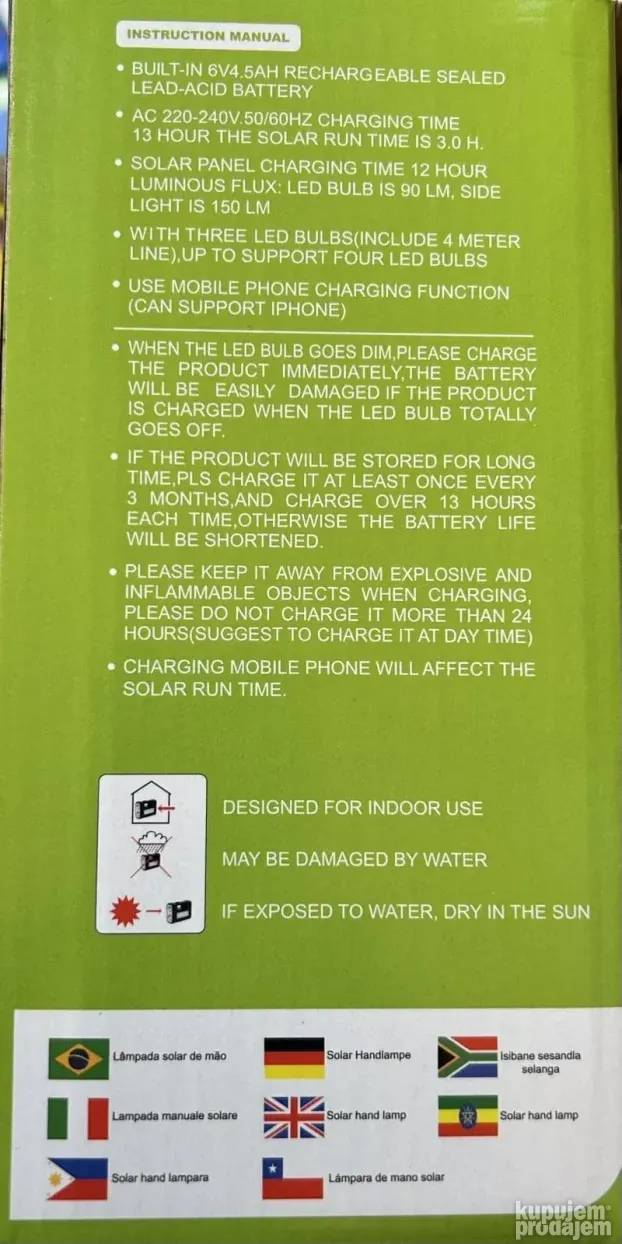 Led solarno osvetljenje komplet za objekte bez struje