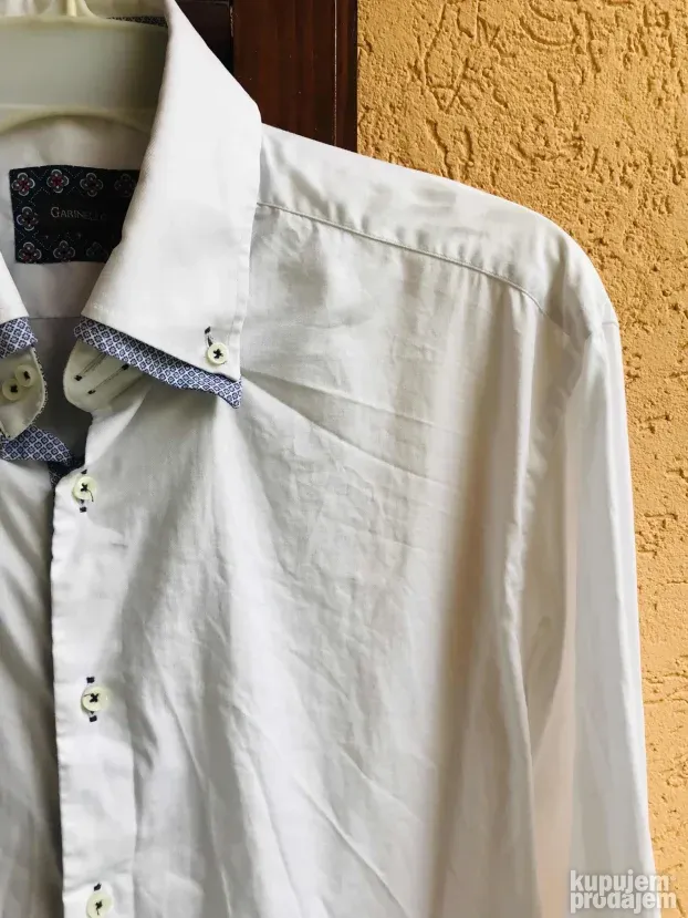 Garinello-svečana-atraktivna-bela košulja-puna detalja-XL
