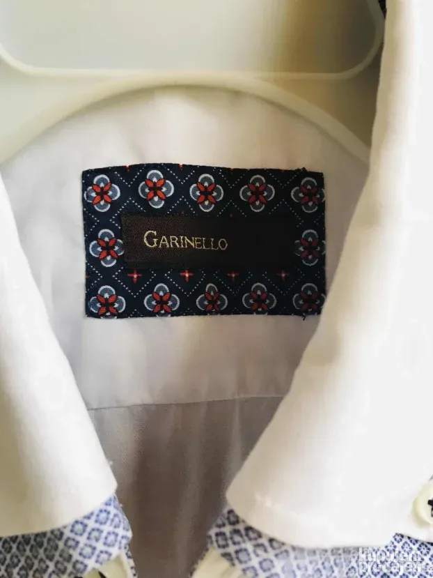 Garinello-svečana-atraktivna-bela košulja-puna detalja-XL