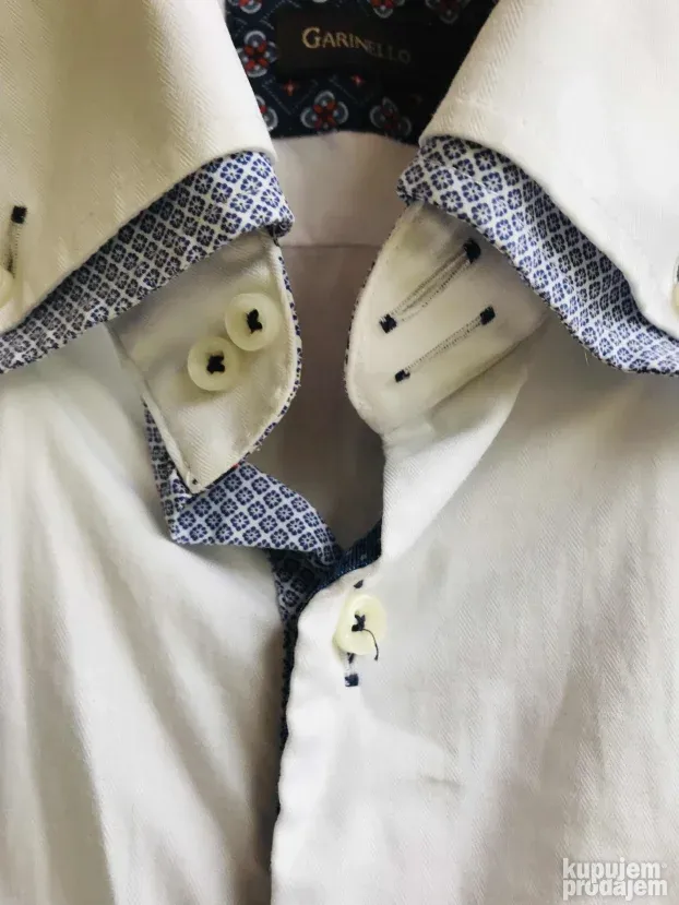 Garinello-svečana-atraktivna-bela košulja-puna detalja-XL