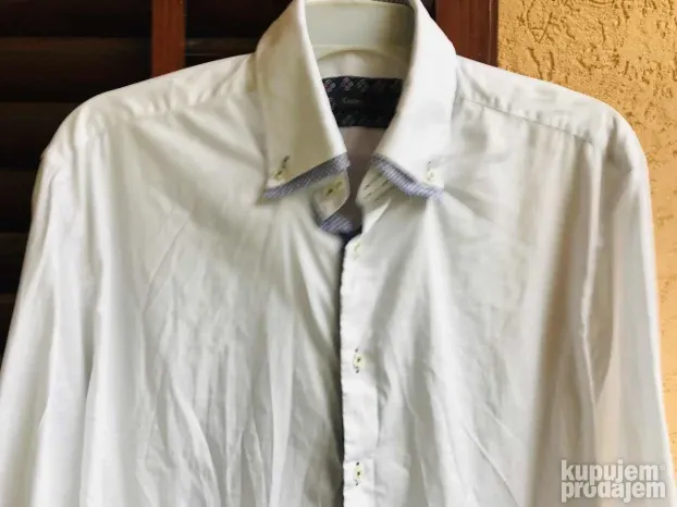 Garinello-svečana-atraktivna-bela košulja-puna detalja-XL