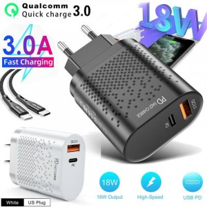 PD 36W USB-C i USB punjač QC3.0 5V-9V-12V brzo punjenje usbc