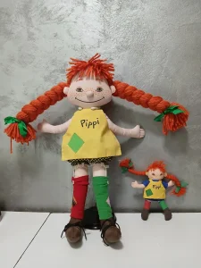 Pippi Duga Carapa Krpena Lutka iz 80tih i Veća HM Baby p