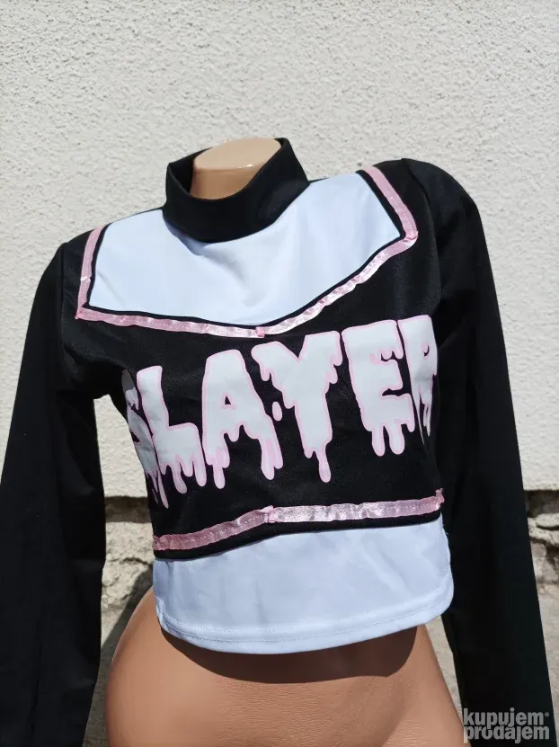Slayer Crop Top Goth Bluza M