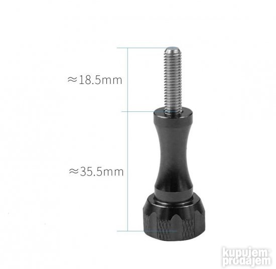 Aluminijumski Sraf 35 mm za GoPro Hero Crni CNC Sraf