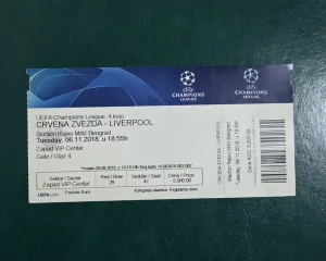 Dve ulaznice Crvena Zvezda - Liverpool - Psg 2018