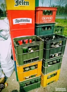 Pivske gajbe sa flasama i bez flasa