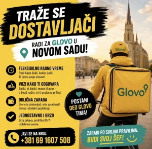 Glovo dostavljač u Novom Sadu
