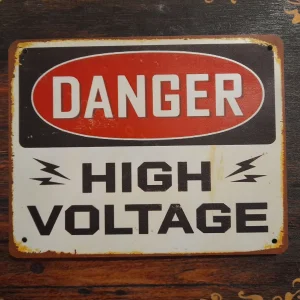 High Voltage tablica 20x15cm lim