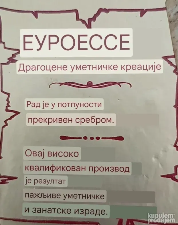 Stara slika reljef sa srebrom