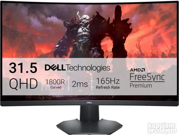 Dell S3222DGM 32" GAMING 1440p 165Hz VA 1ms novo