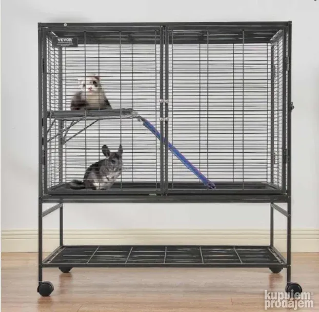 Metalni kavez za male zivotinje 92x58x100 cm