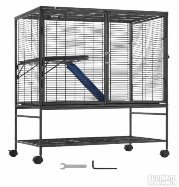 Metalni kavez za male zivotinje 92x58x100 cm