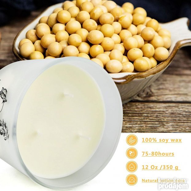 NOVOGODIŠNJI UKRAS Aromatična Sveća Na PRIRODNOJ Bazi 350g