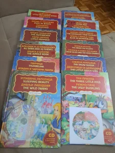 Komplet dvojezicne bajke, CD, 12 knjiga NOVO