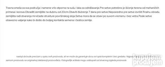 Floris Travna smesa 5kg Park Tivoli