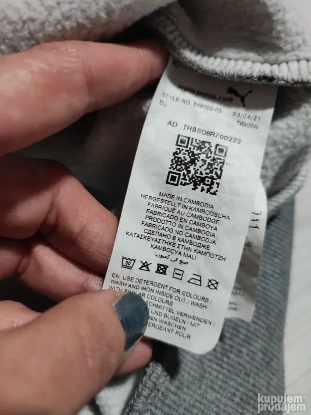 PUMA sivi duks vel. L - kao nov f