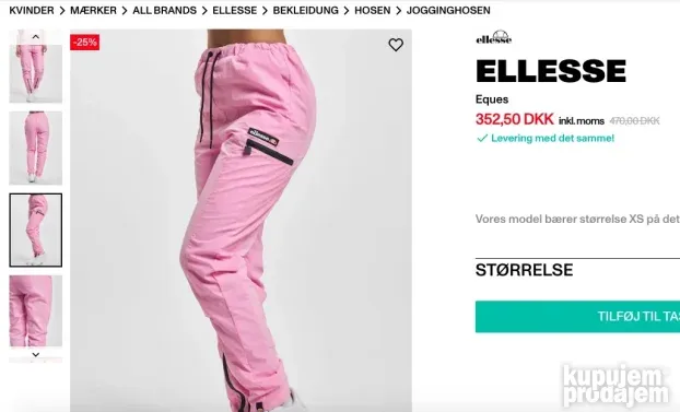 Ellesse original retro zenska trenerka /donji deo XS S