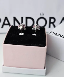 PANDORA srebrne Disney Stitch & Anđela minđuše