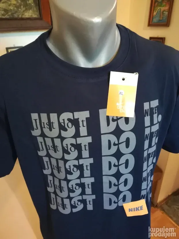 Nova muska pamucna markirana majica Nike Plava XL Novo