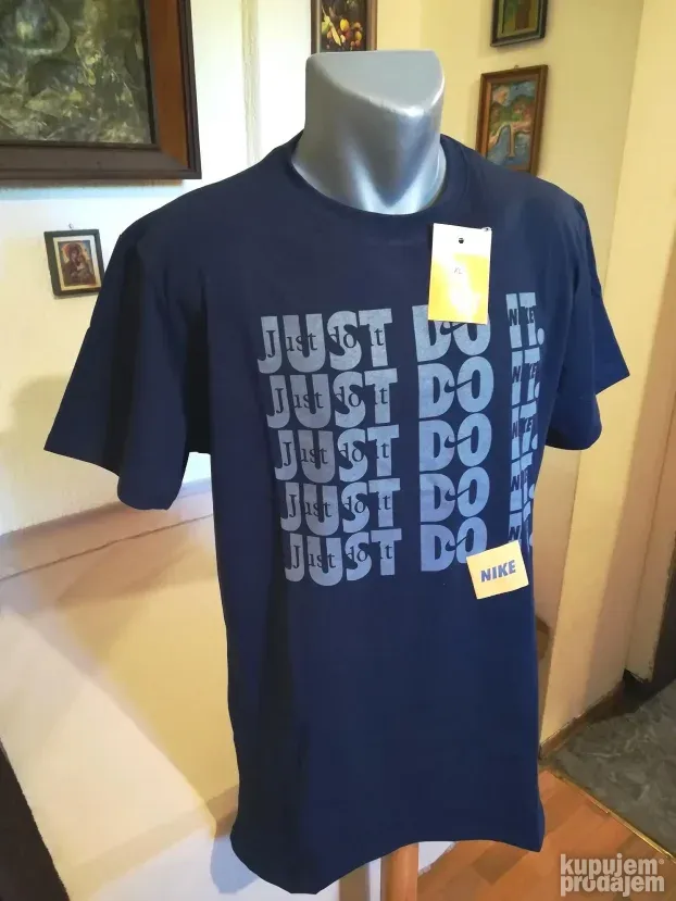 Nova muska pamucna markirana majica Nike Plava XL Novo